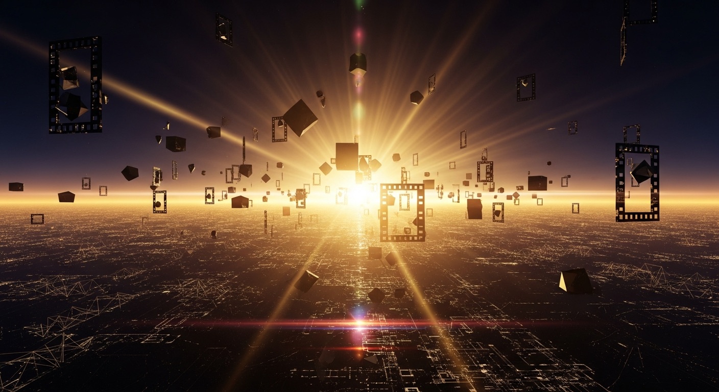 Cinematic sunrise landscape